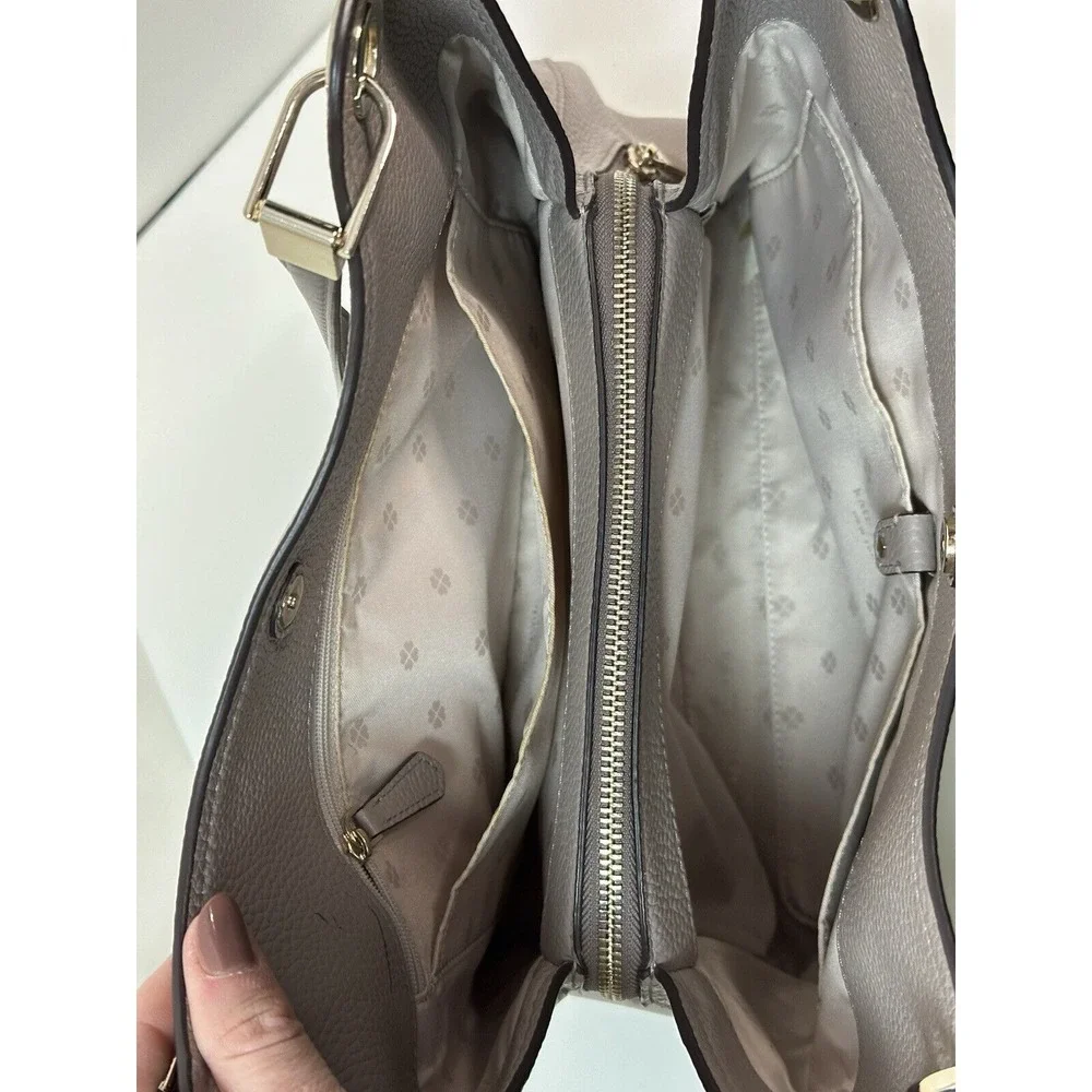 Kate Spade, Large Leather‎ Shoulder Bag Tassel - Taupe